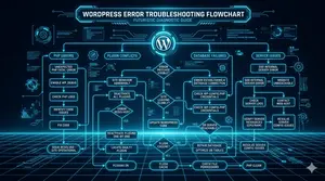 Flowchart for WordPress error fixes and troubleshooting